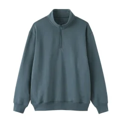 Online Muji Sudadera de media cremallera y mezcla de algodón para hombre