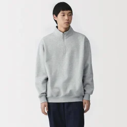 Online Muji Sudadera de media cremallera y mezcla de algodón para hombre