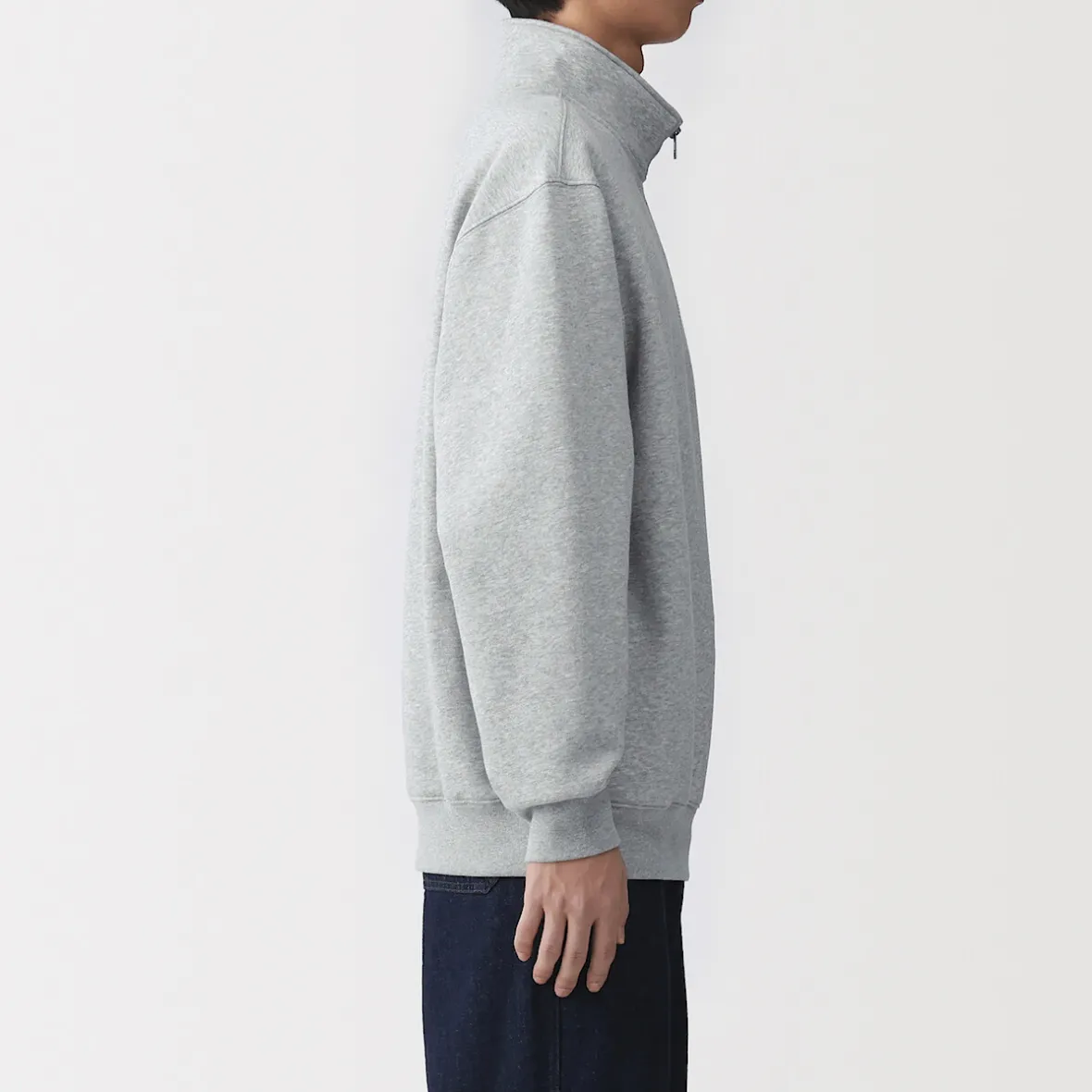 Online Muji Sudadera de media cremallera y mezcla de algodón para hombre