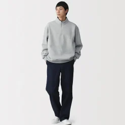 Online Muji Sudadera de media cremallera y mezcla de algodón para hombre