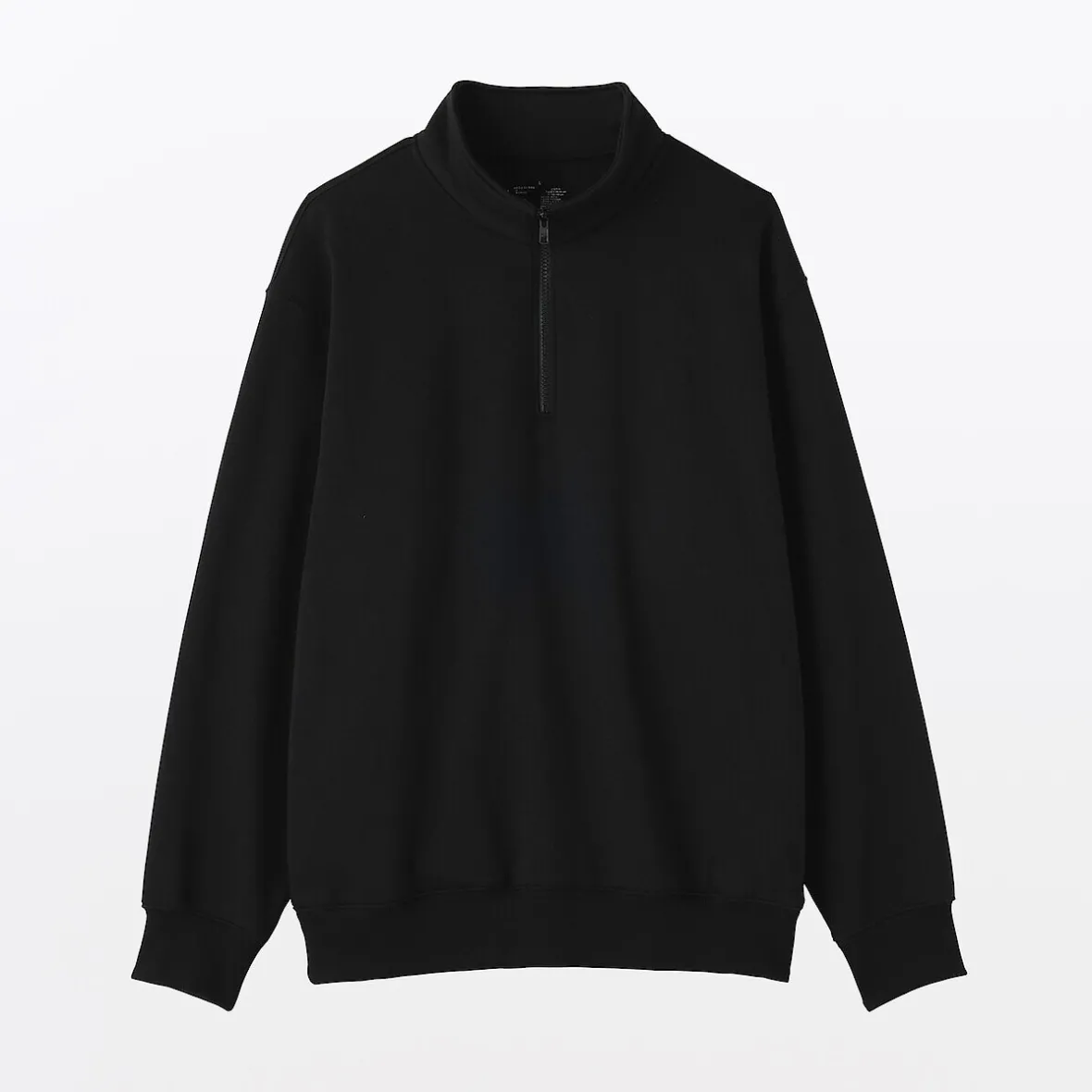 Muji Sudadera de media cremallera y mezcla de algodón para hombre