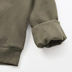 Muji Sudadera de media cremallera y mezcla de algodón para hombre