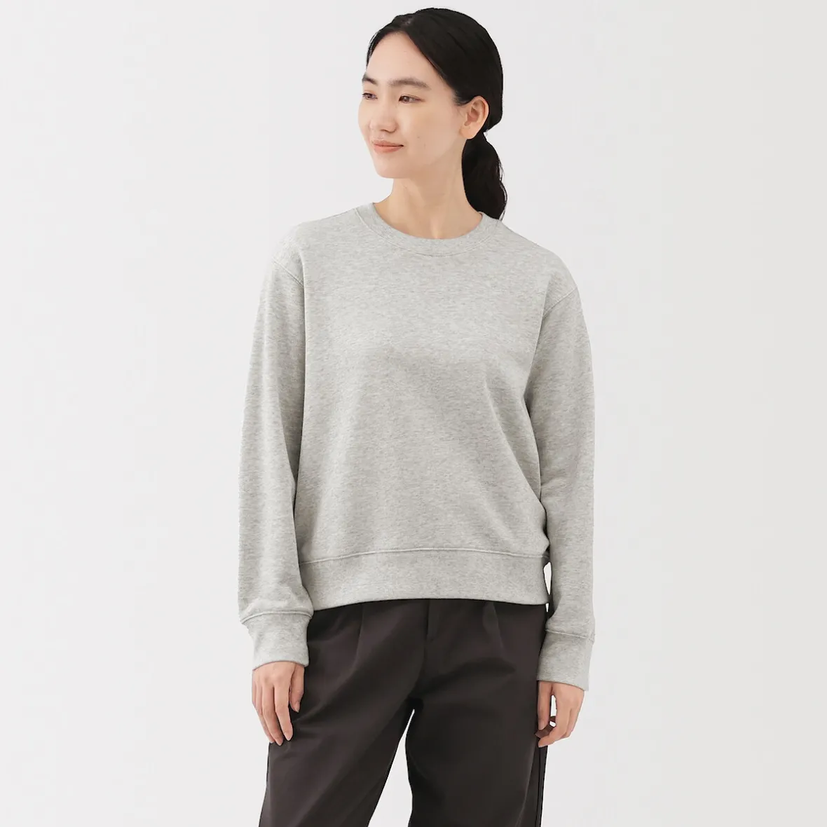 Clearance Muji Sudadera de mezcla de algodón para mujer