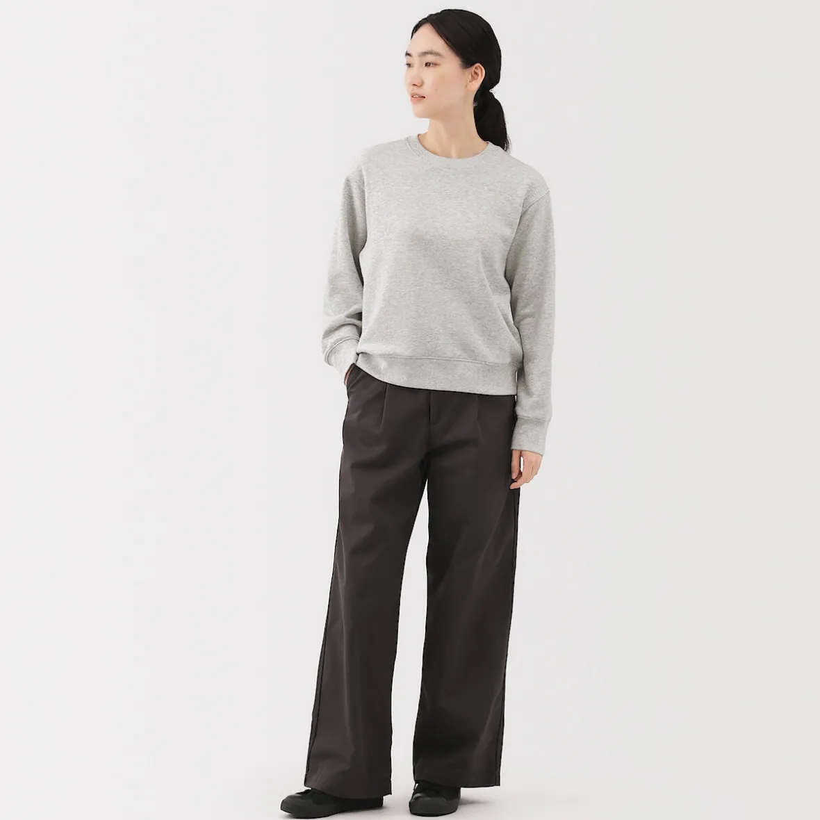Clearance Muji Sudadera de mezcla de algodón para mujer