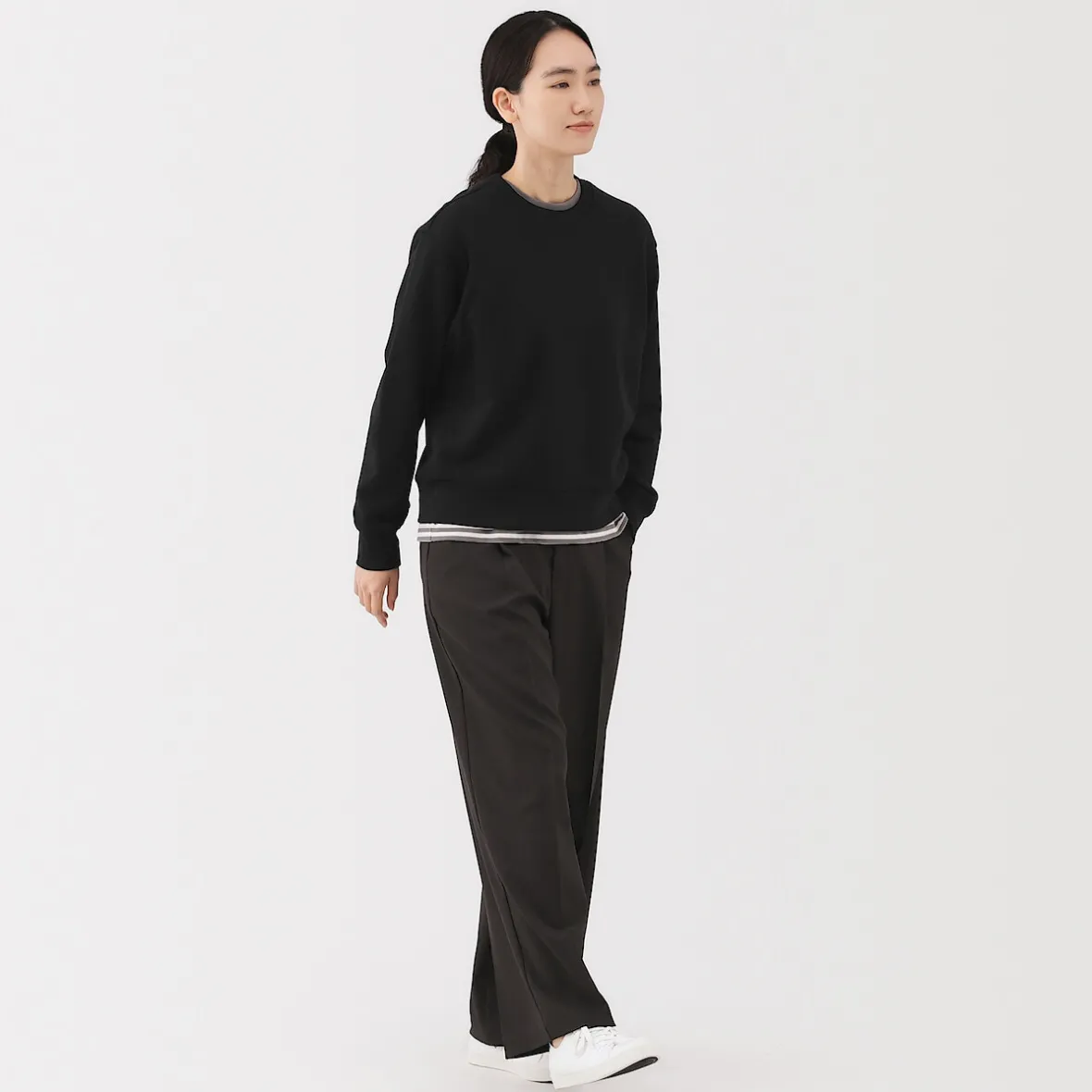 Clearance Muji Sudadera de mezcla de algodón para mujer