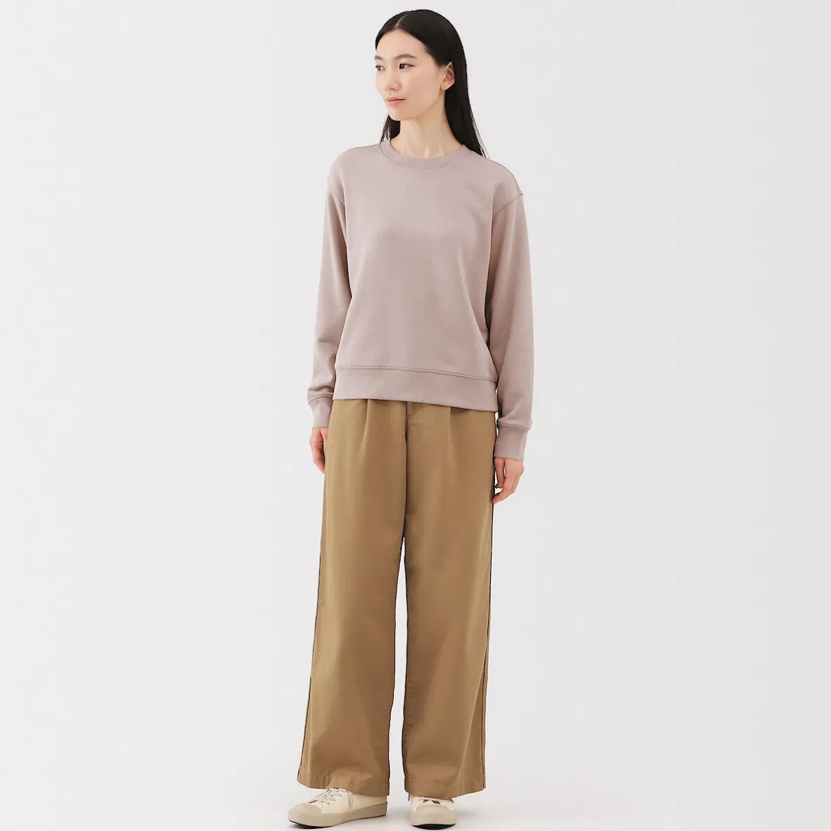 Clearance Muji Sudadera de mezcla de algodón para mujer