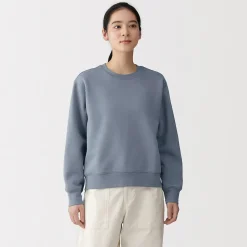 Online Muji Sudadera de mezcla de algodón para mujer