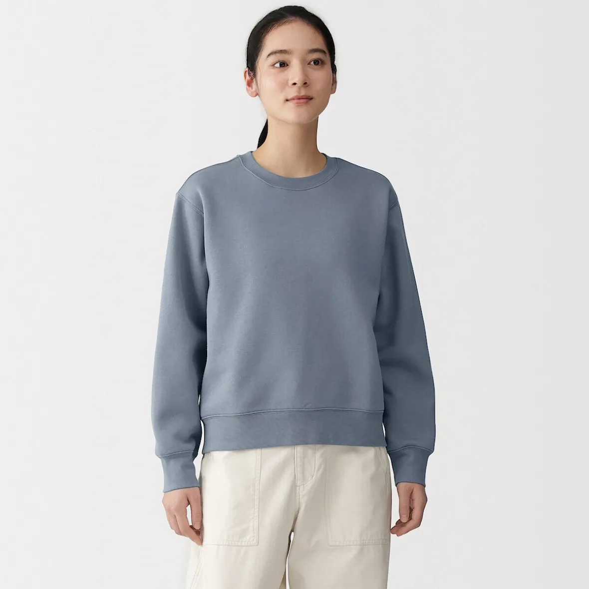 Online Muji Sudadera de mezcla de algodón para mujer
