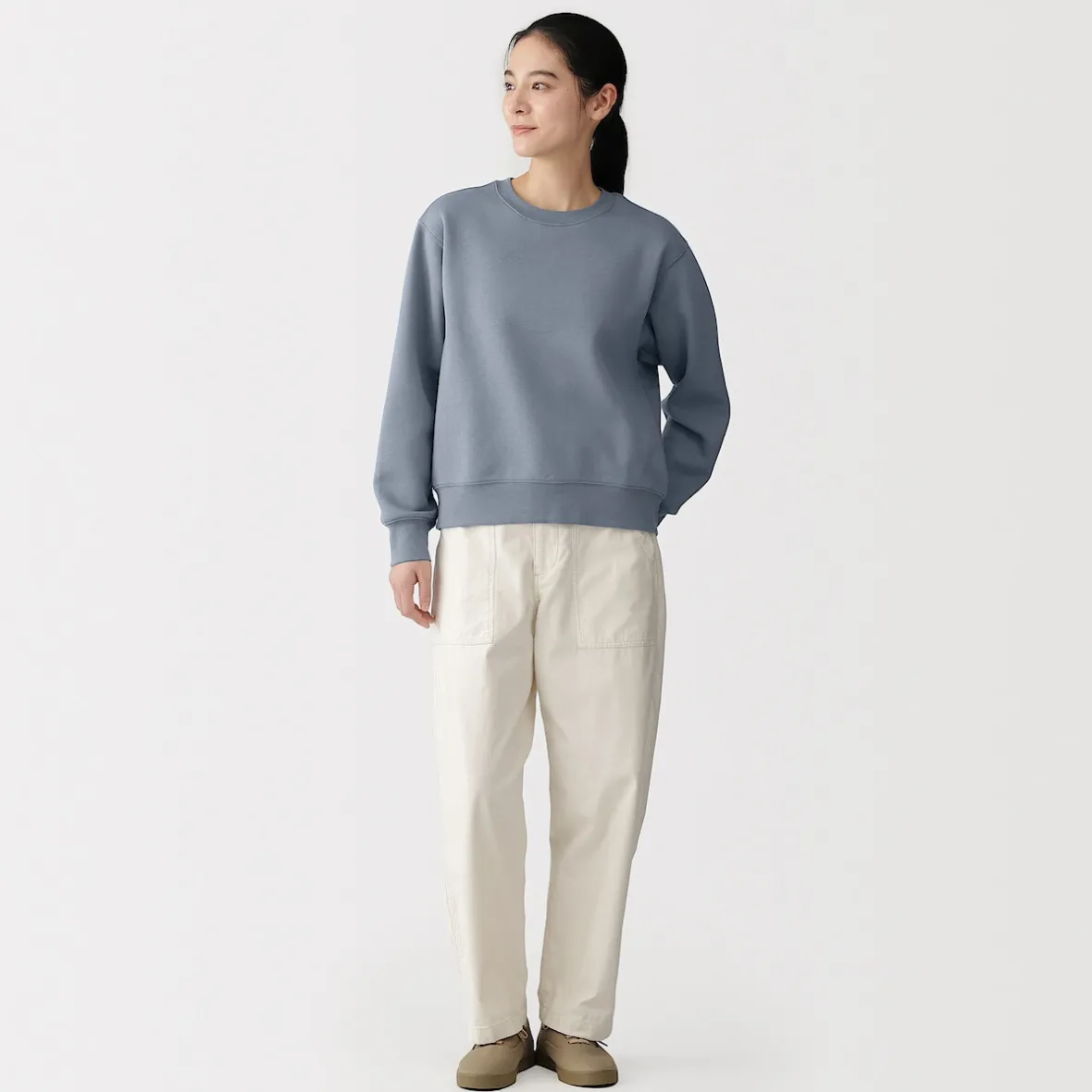 Online Muji Sudadera de mezcla de algodón para mujer