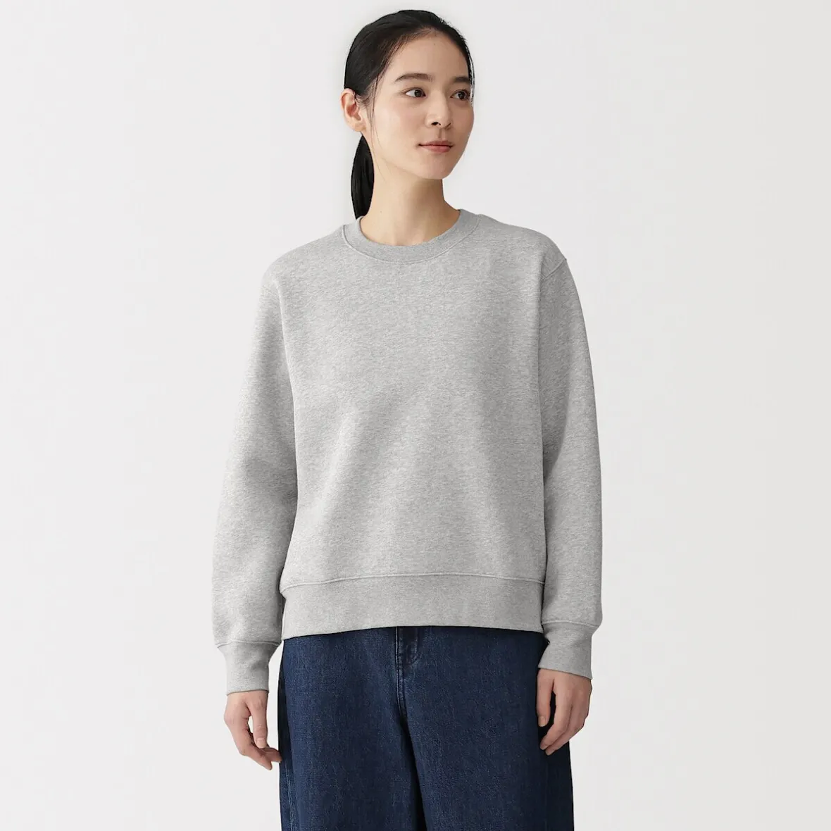 Online Muji Sudadera de mezcla de algodón para mujer