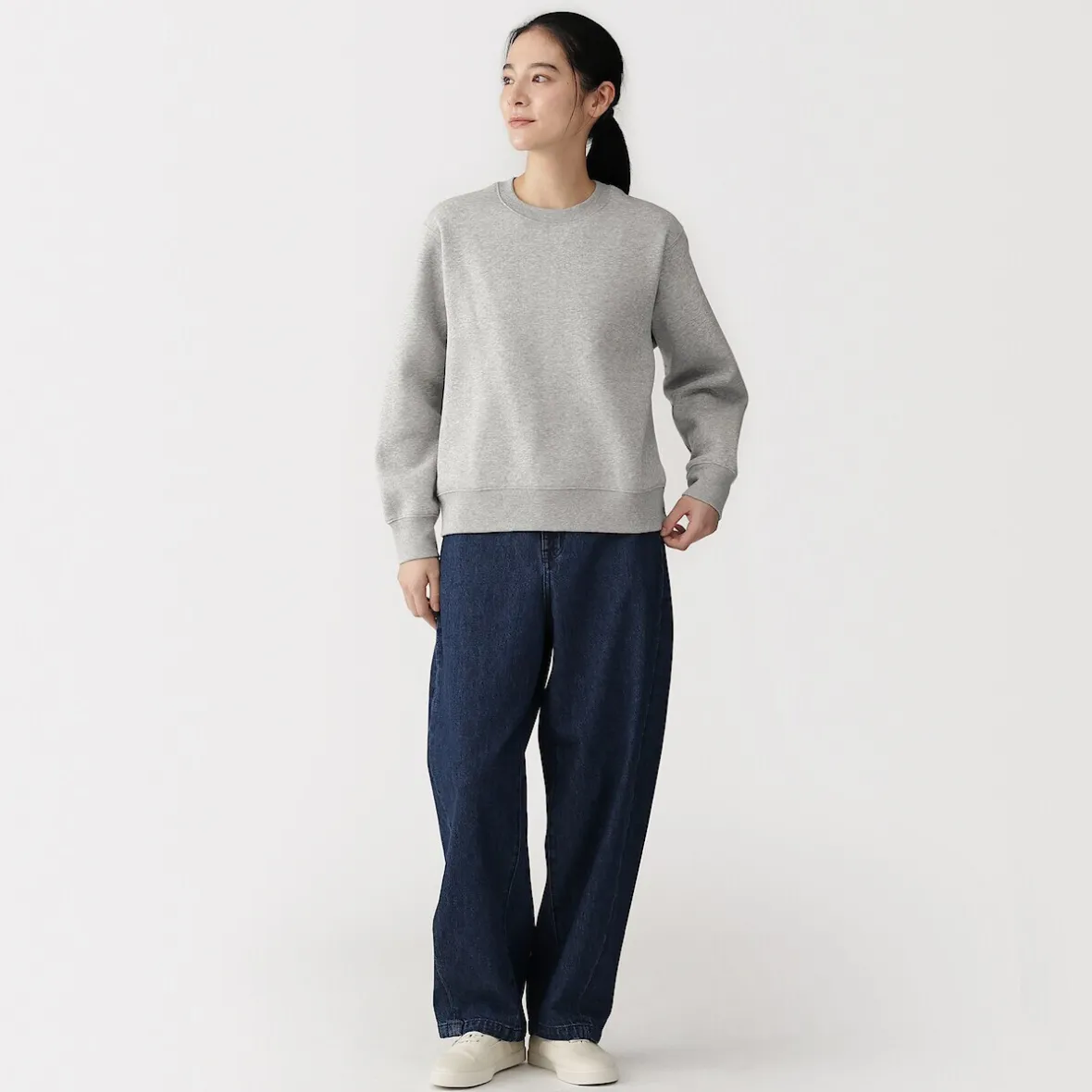 Online Muji Sudadera de mezcla de algodón para mujer