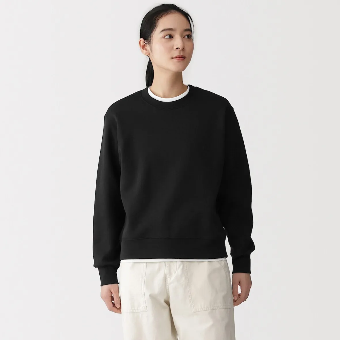 Online Muji Sudadera de mezcla de algodón para mujer
