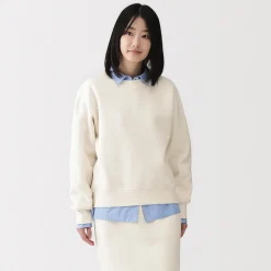 Online Muji Sudadera de mezcla de algodón para mujer