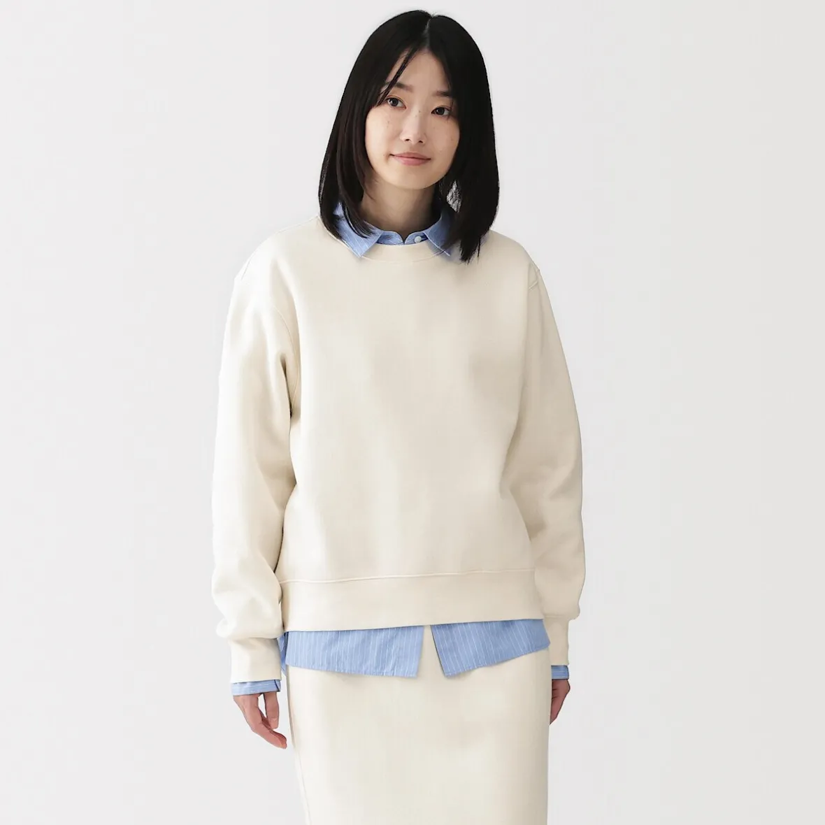 Online Muji Sudadera de mezcla de algodón para mujer