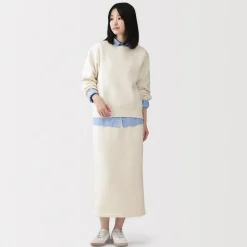 Online Muji Sudadera de mezcla de algodón para mujer