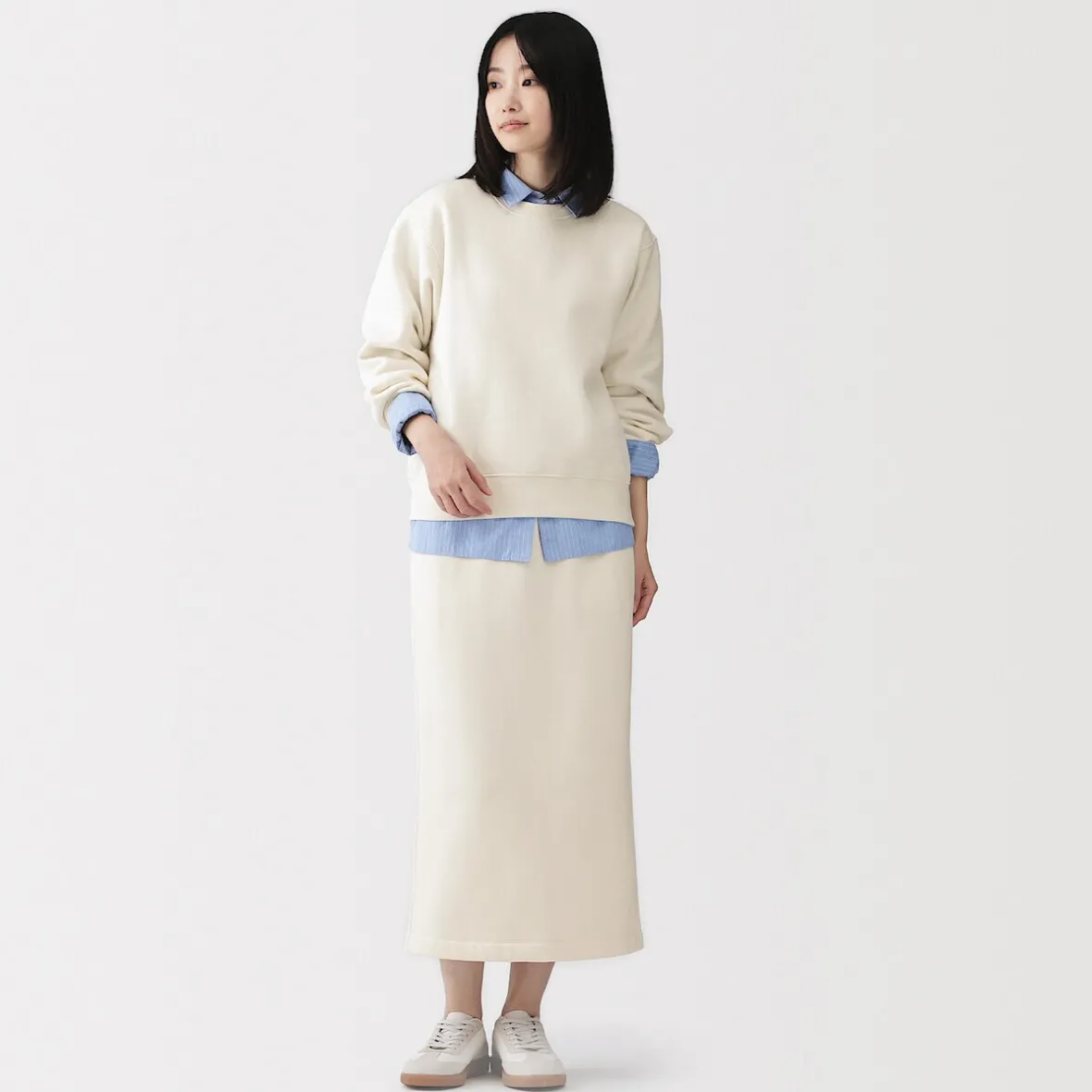 Online Muji Sudadera de mezcla de algodón para mujer