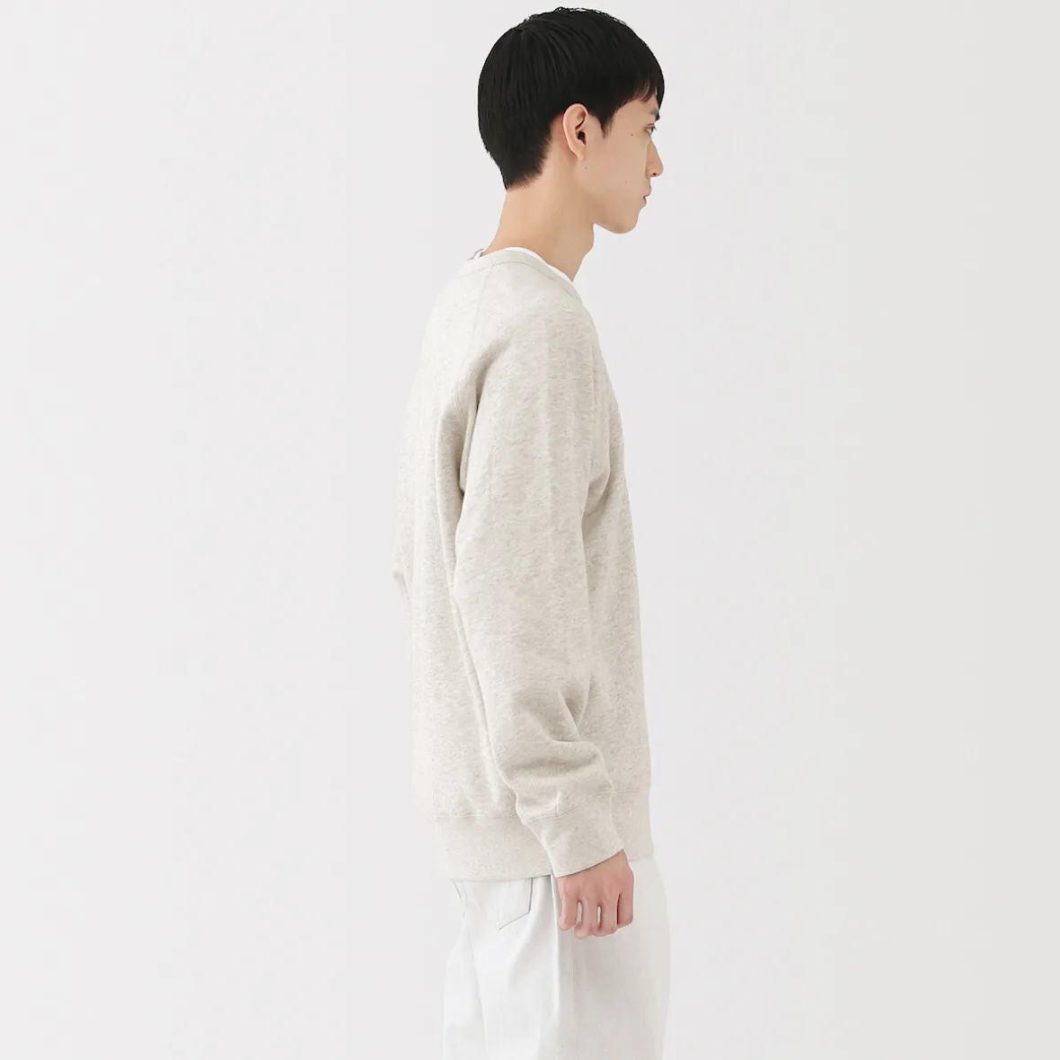 Online Muji Sudadera de punto tradicional de algodón para hombre