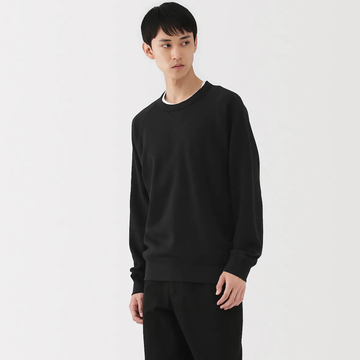 Online Muji Sudadera de punto tradicional de algodón para hombre