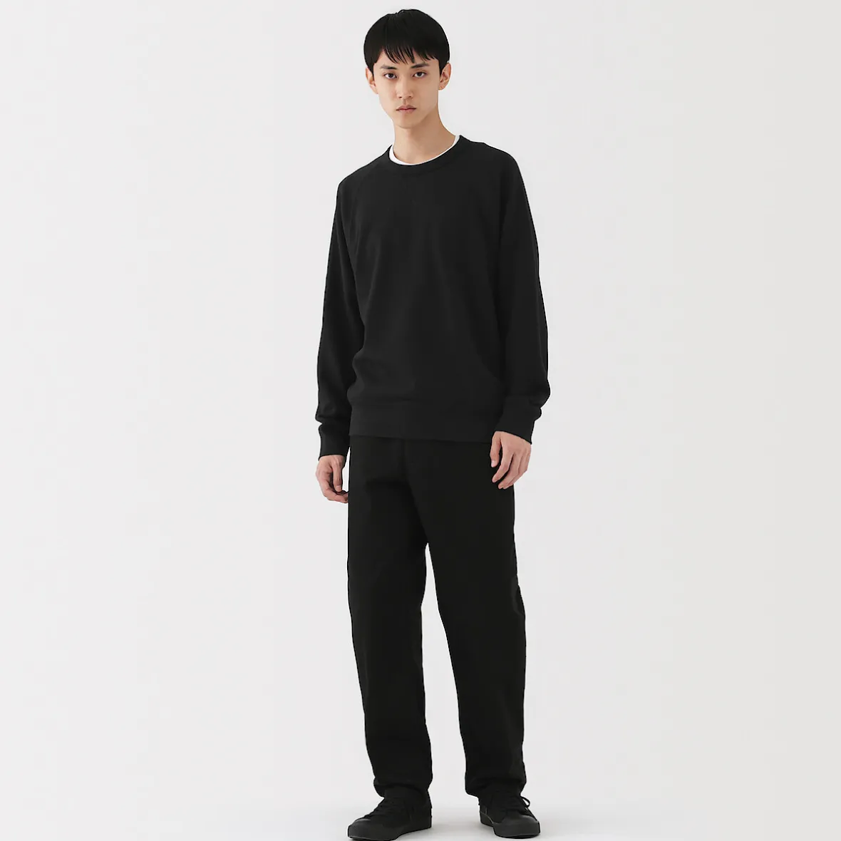 Online Muji Sudadera de punto tradicional de algodón para hombre