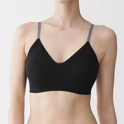Discount Muji Sujetador acanalado Soft Touch cómodo para mujer