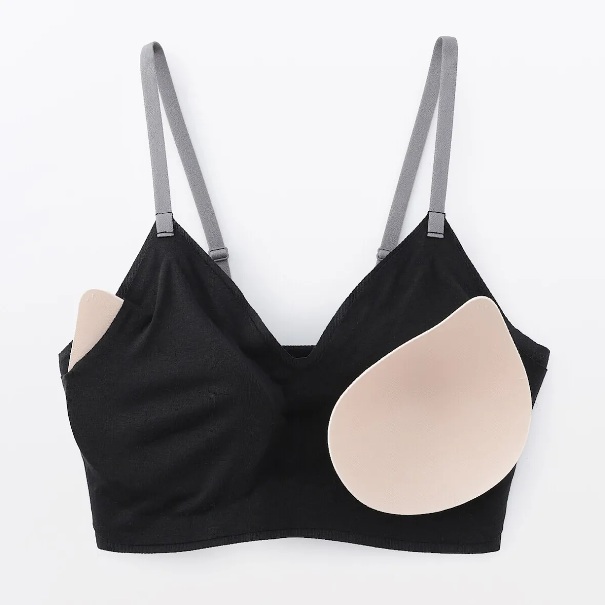 Discount Muji Sujetador acanalado Soft Touch cómodo para mujer