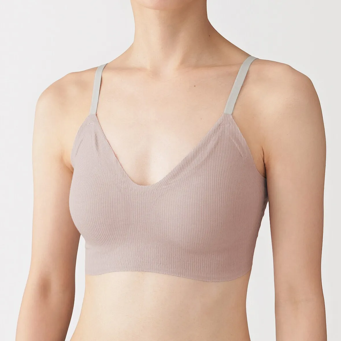 Discount Muji Sujetador acanalado Soft Touch cómodo para mujer