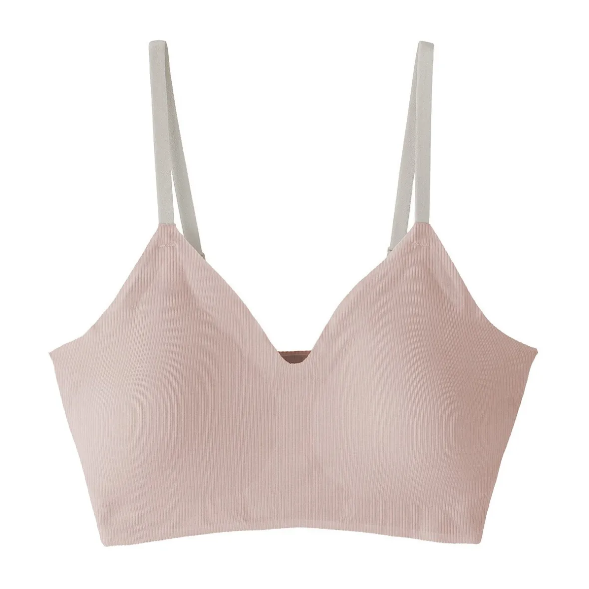 Discount Muji Sujetador acanalado Soft Touch cómodo para mujer