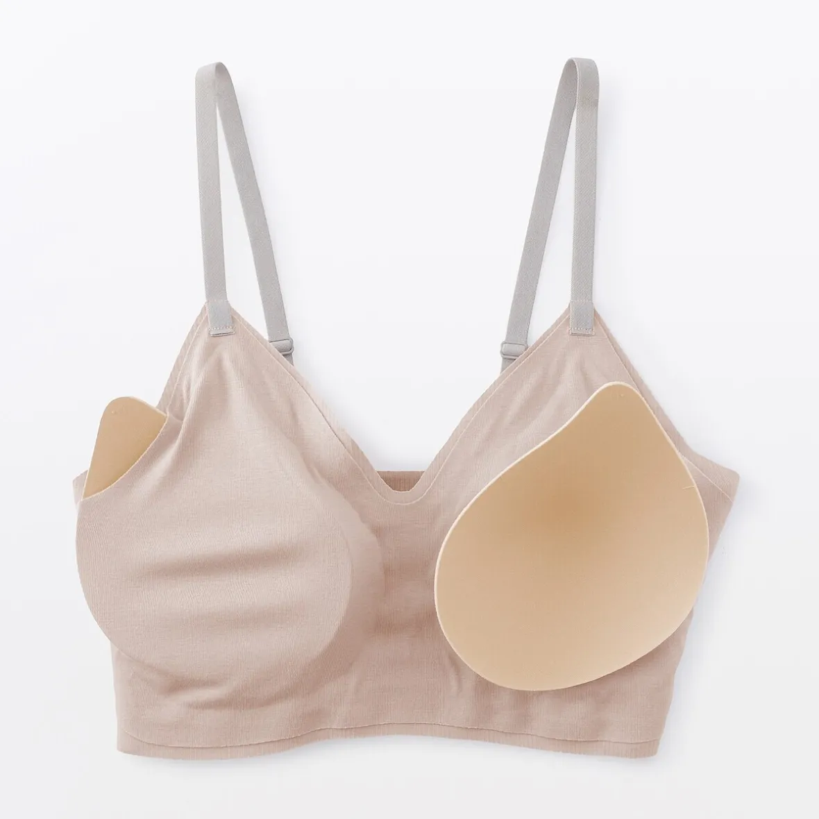 Discount Muji Sujetador acanalado Soft Touch cómodo para mujer