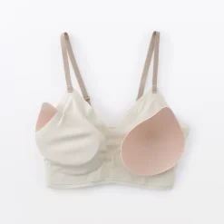 Discount Muji Sujetador acanalado Soft Touch cómodo para mujer