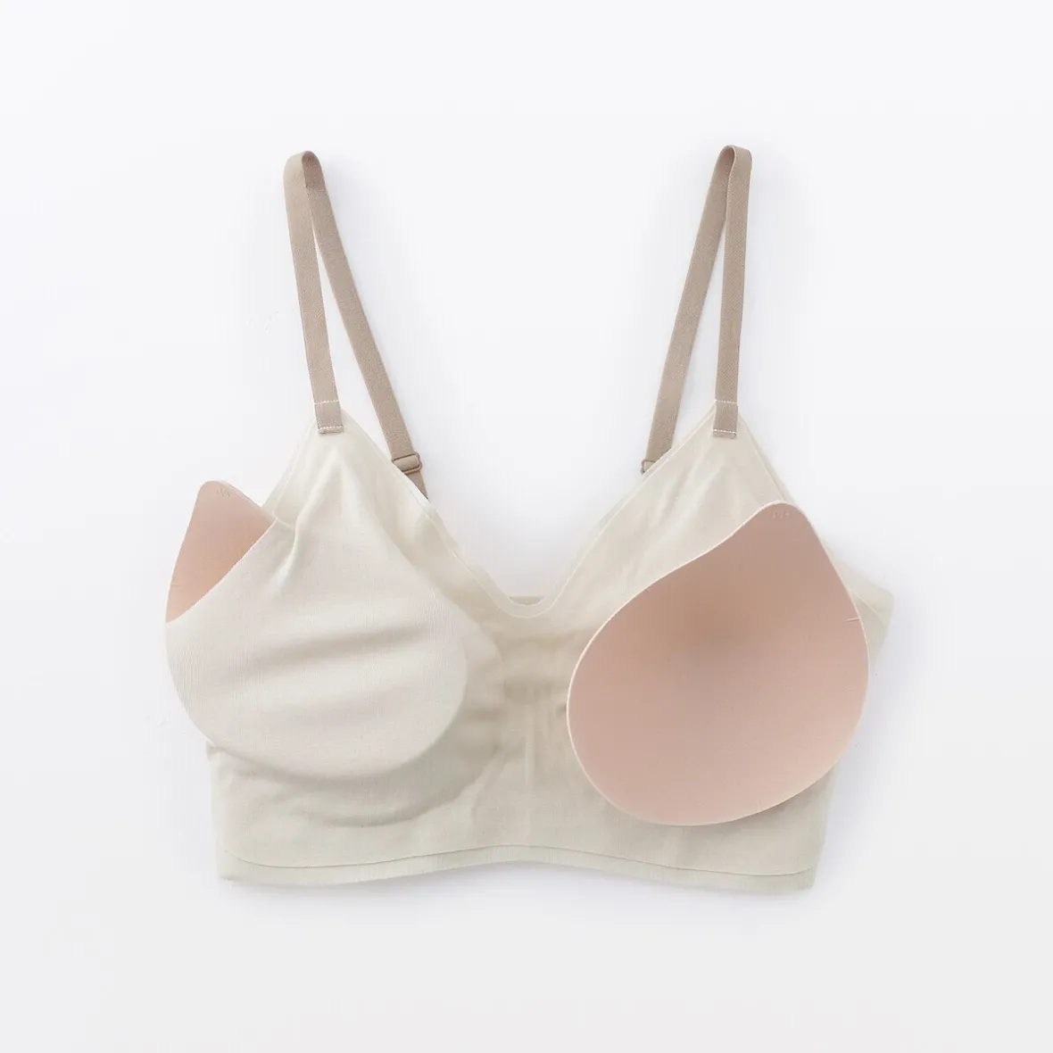 Discount Muji Sujetador acanalado Soft Touch cómodo para mujer
