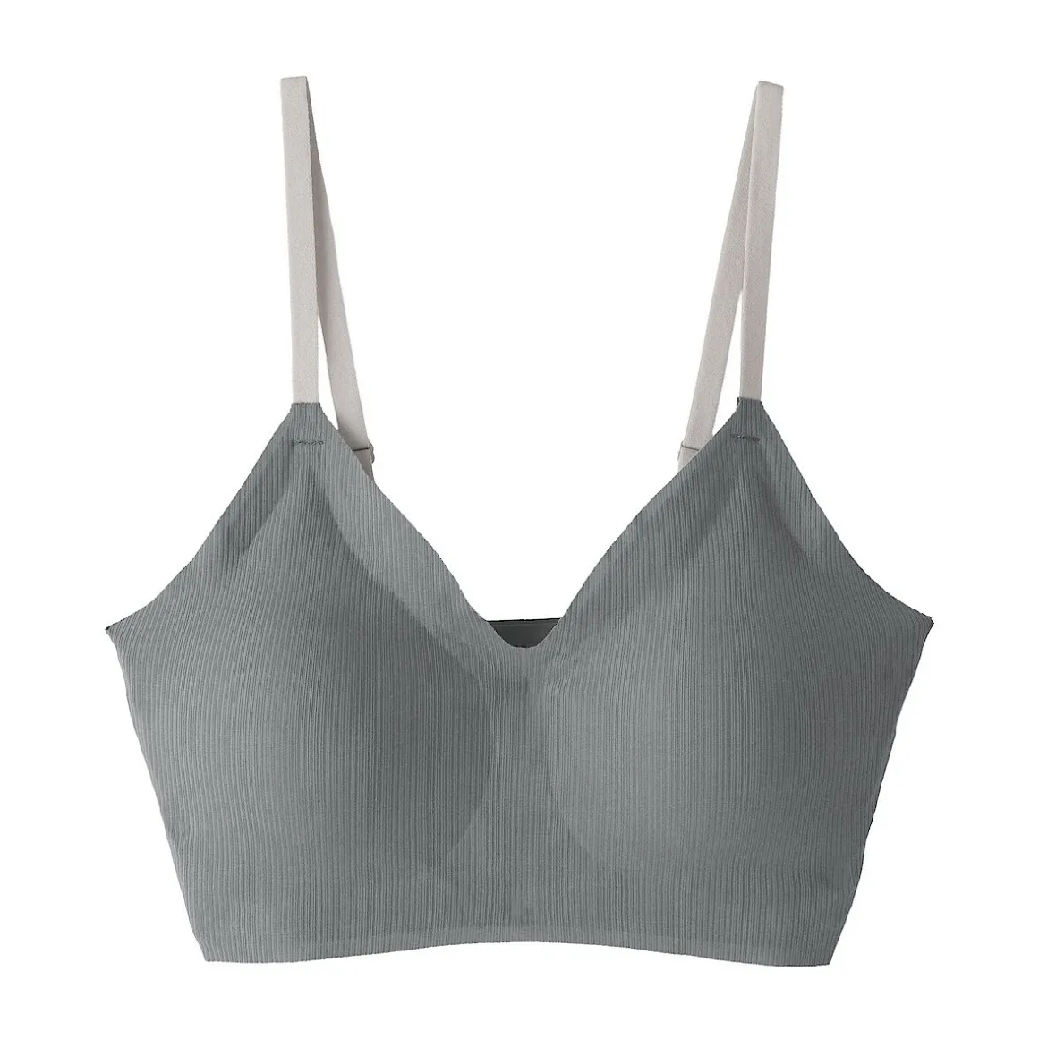 Discount Muji Sujetador acanalado Soft Touch cómodo para mujer