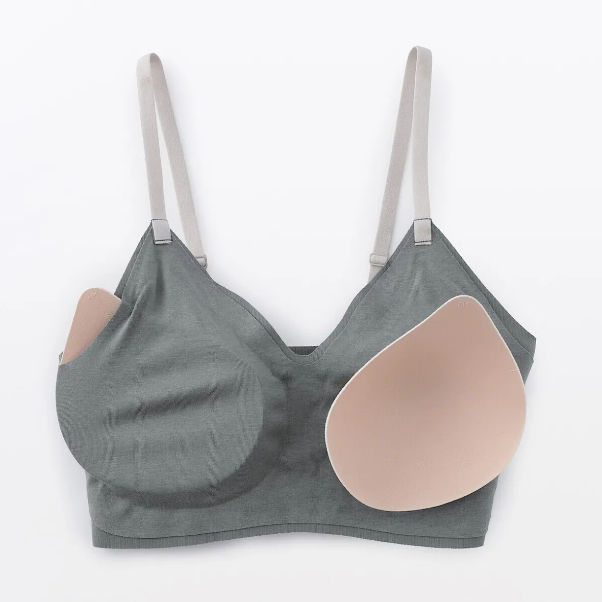 Discount Muji Sujetador acanalado Soft Touch cómodo para mujer