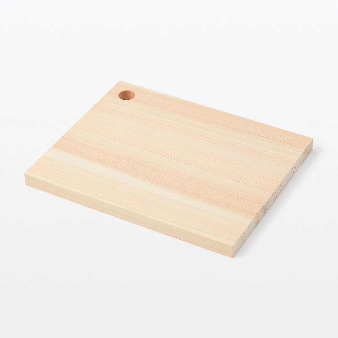 Hot Muji Tabla de cortar de madera de hinoki con agujero para colgar ‐ Pequeña