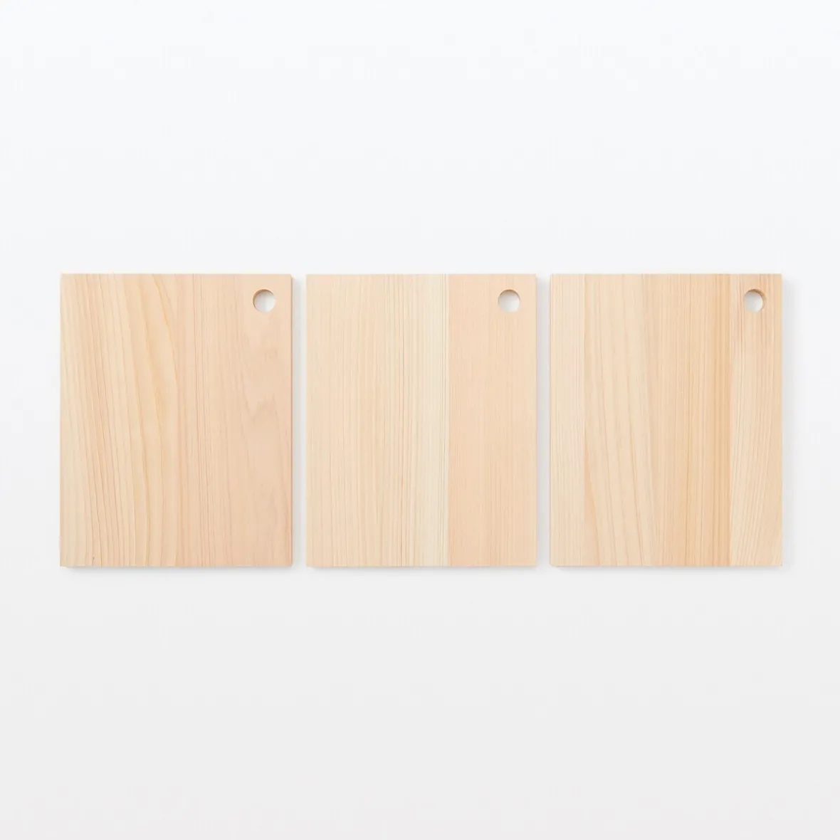 Hot Muji Tabla de cortar de madera de hinoki con agujero para colgar ‐ Pequeña