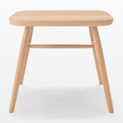 New Muji Taburete con pata redondeada de haya maciza