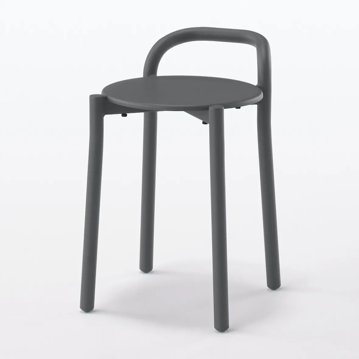 Discount Muji Taburete de aluminio - Gris oscuro