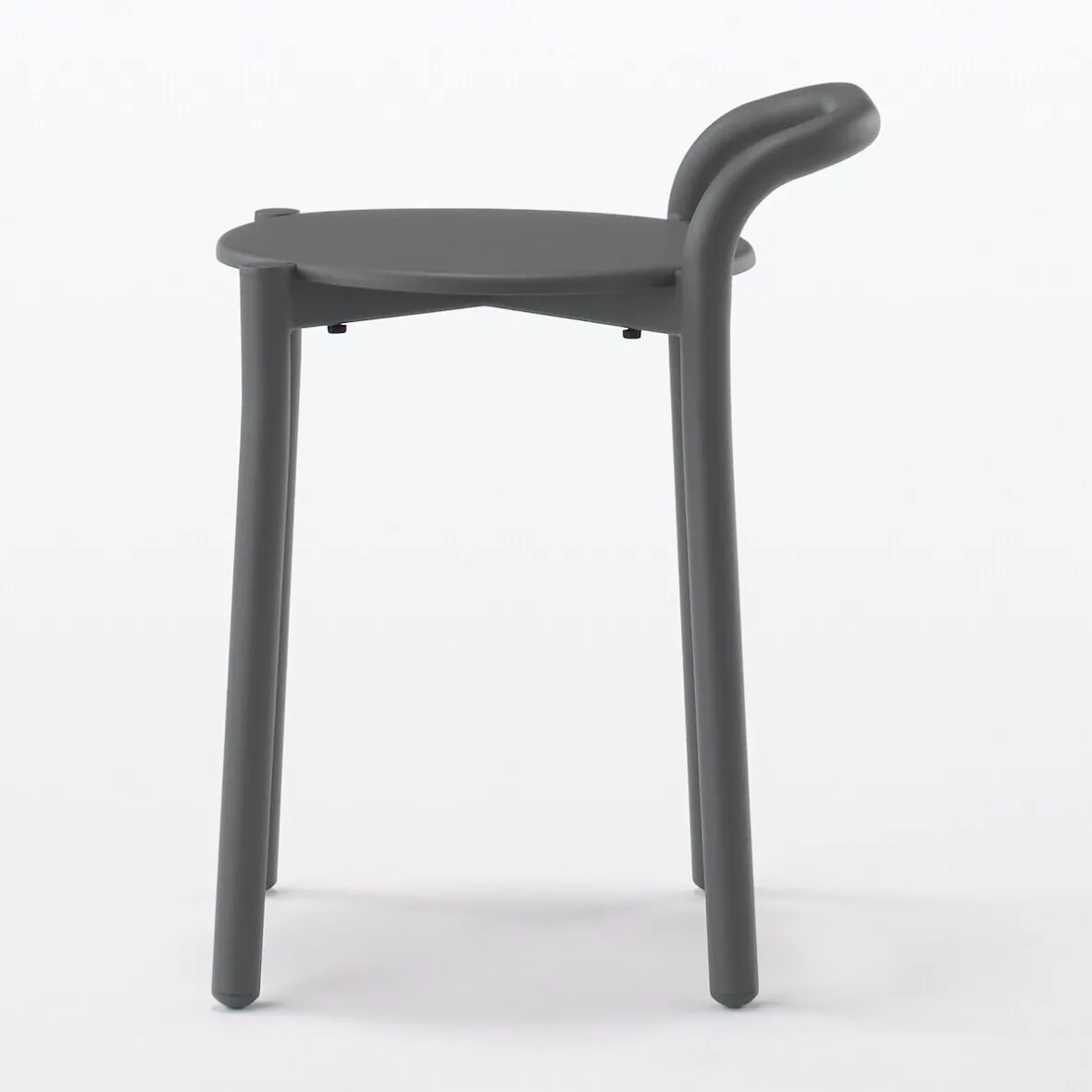 Discount Muji Taburete de aluminio - Gris oscuro