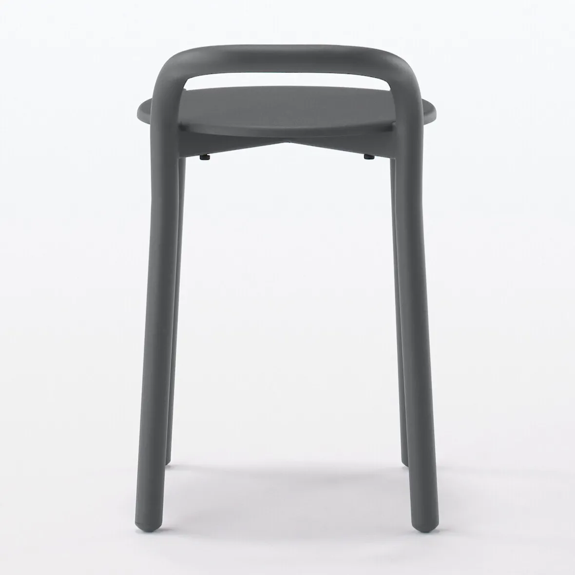 Discount Muji Taburete de aluminio - Gris oscuro