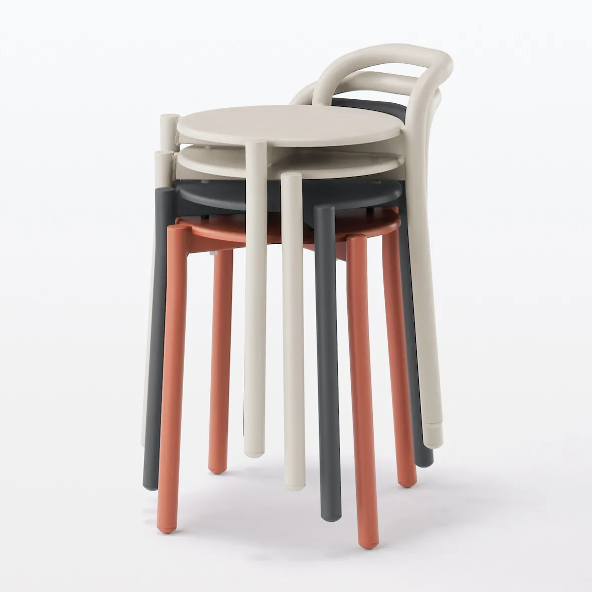 Discount Muji Taburete de aluminio - Gris oscuro