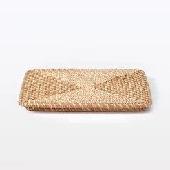 Online Muji Tapa para cesta de Ratán