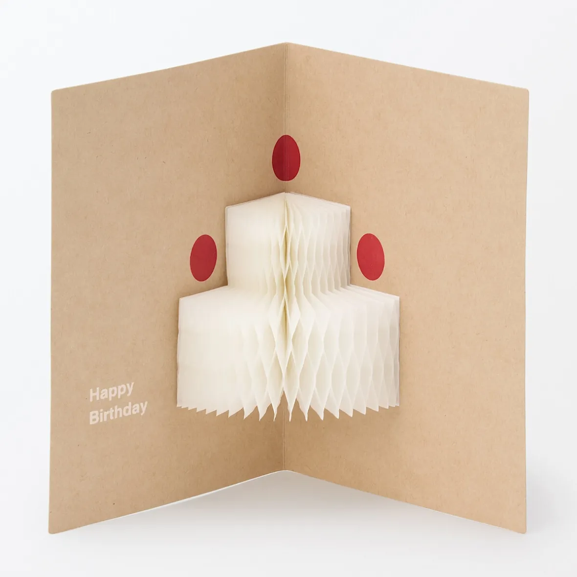 Hot Muji Tarjeta pop‐up de papel de panal ‐ pastel