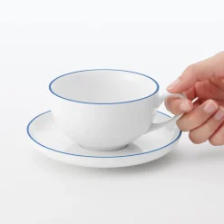 Sale Muji Taza de Té de Vajilla para el Uso Diario - Raya azul