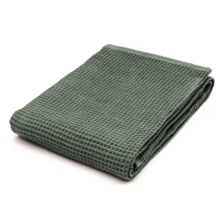 Muji Toalla de baño grande de algodón orgánico con textura de gofre