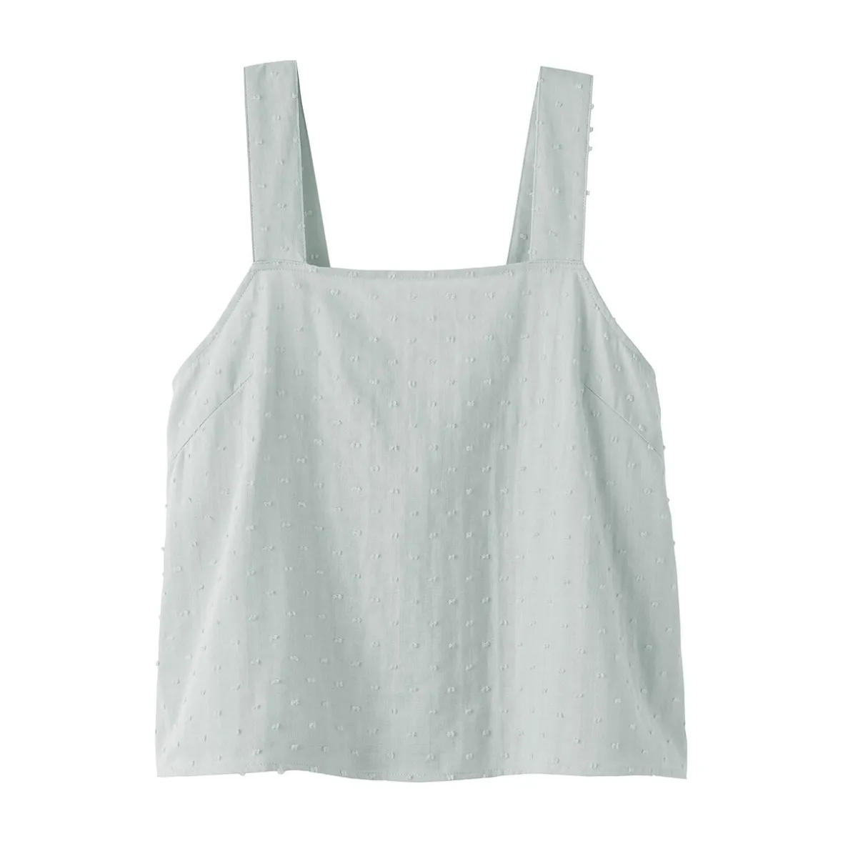Discount Muji Top sin mangas de doble gasa con puntos dobby para mujer