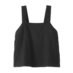 Discount Muji Top sin mangas de doble gasa con puntos dobby para mujer