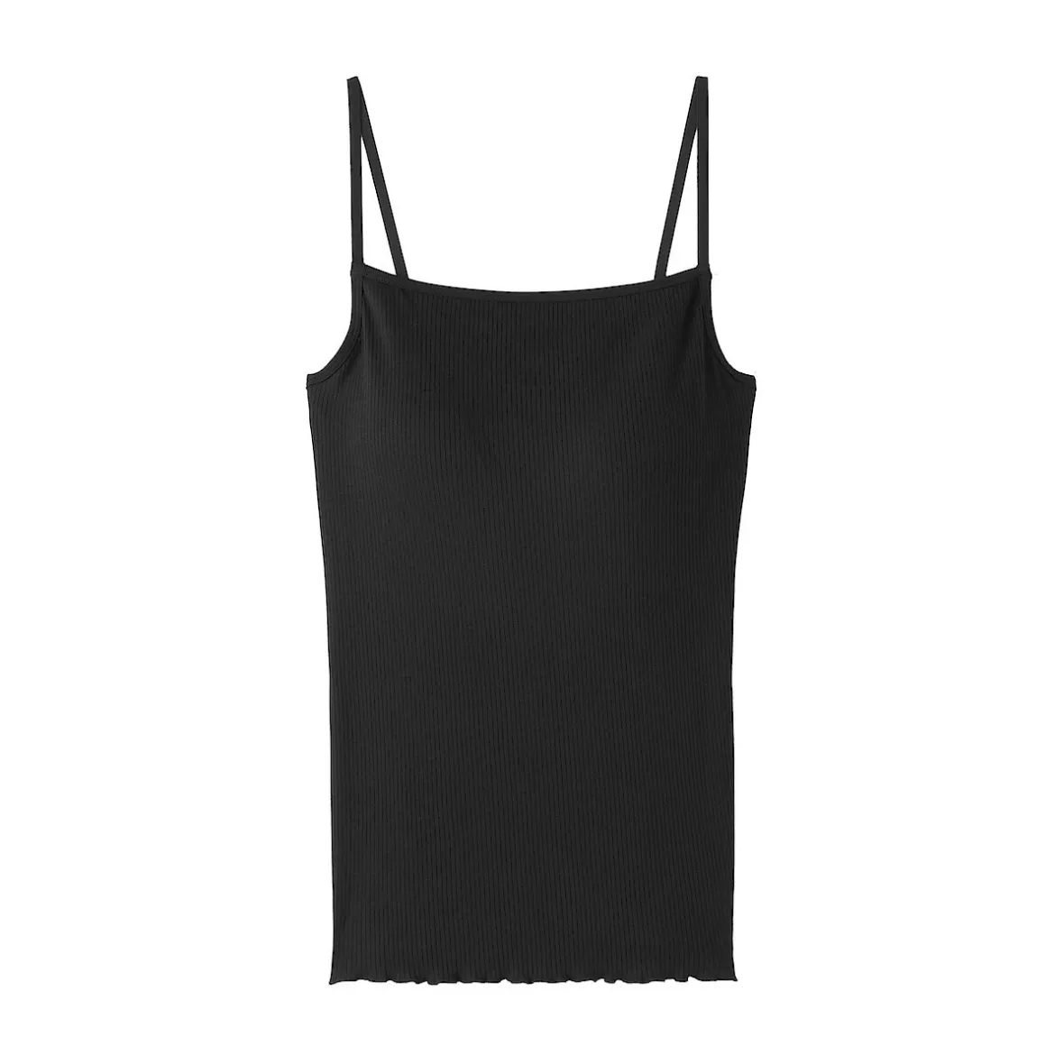 Hot Muji Top sujetador liso acanalado en mezcla de lyocell para mujer