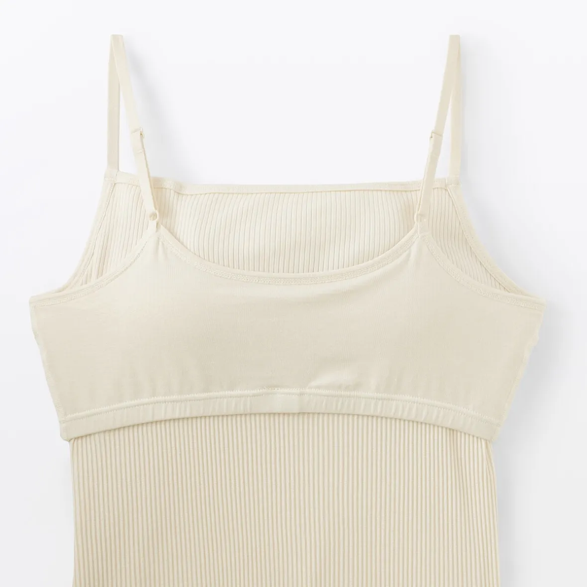 Hot Muji Top sujetador liso acanalado en mezcla de lyocell para mujer