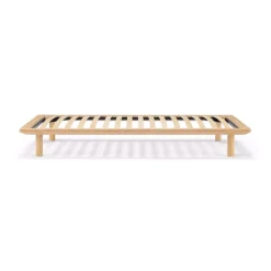 Muji Unidad principal de Cama de roble con plataforma Individual S