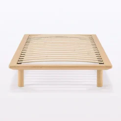 Muji Unidad principal de Cama de roble con plataforma Individual S