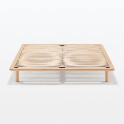 Clearance Muji Unidad principal de Cama de roble con plataforma ‐ Super King